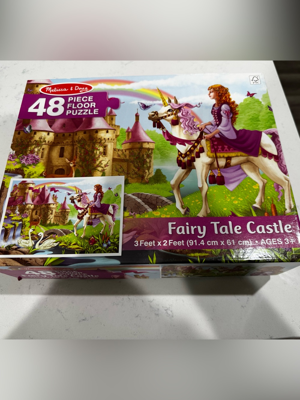 Melissa & Doug Fairy Tale Castle 48-Piece Floor Puzzle - Purple